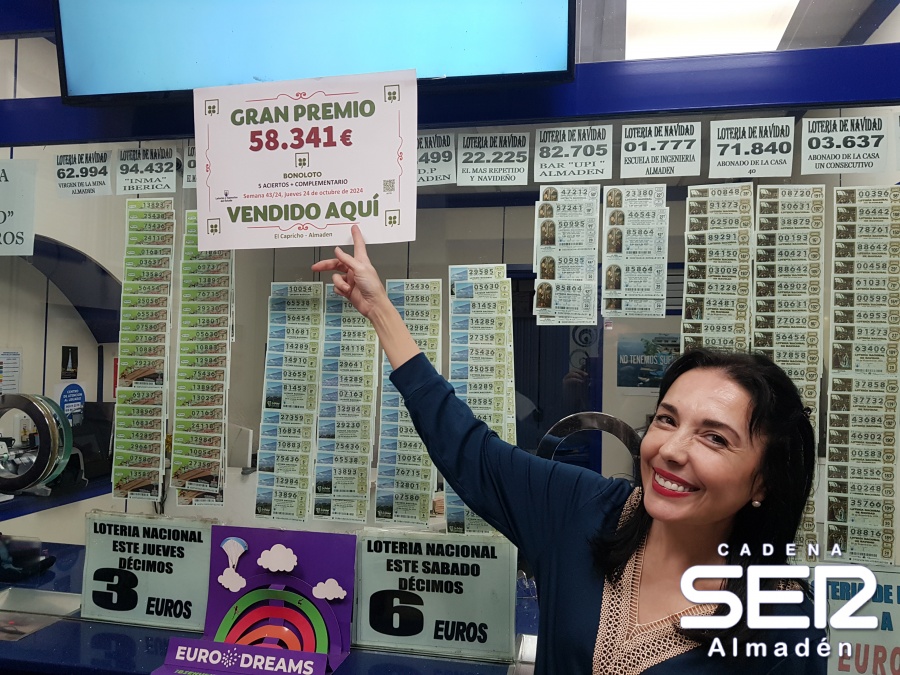 Premiada una Bonoloto en Almadén con 58.341 euros