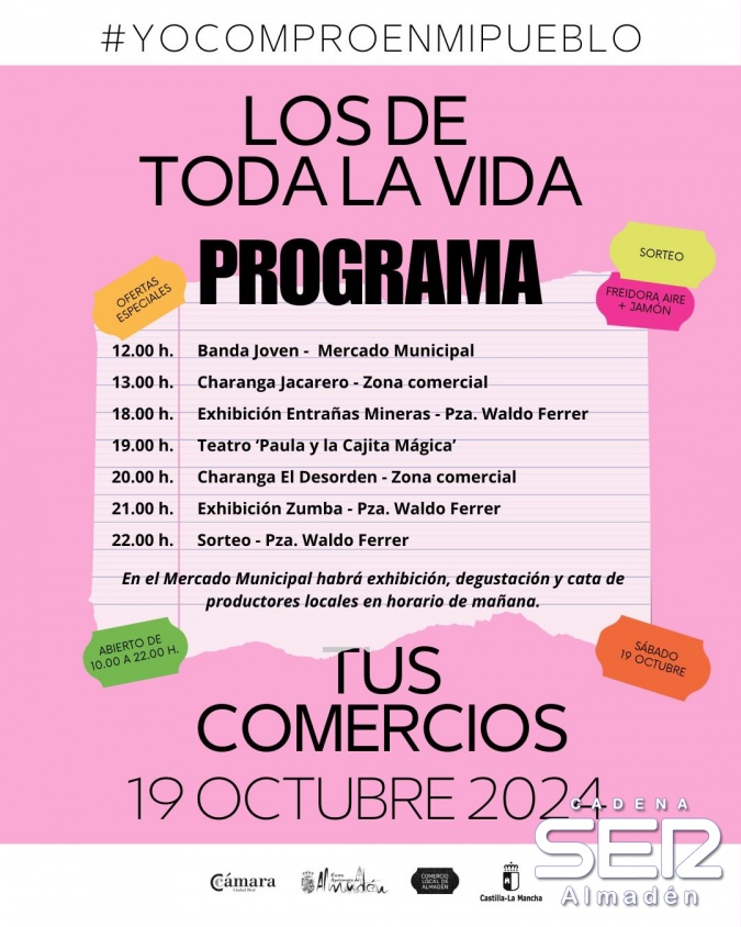 Actividades en el Día del Comercio Local de Almadén