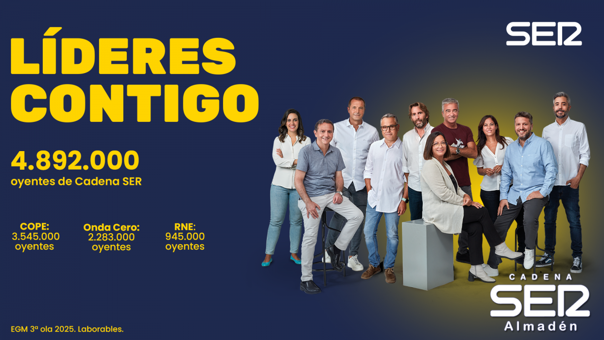 La Ser imparable, acabamos 2025 con más de 3.000 oyentes de los 4.892.000 de toda España