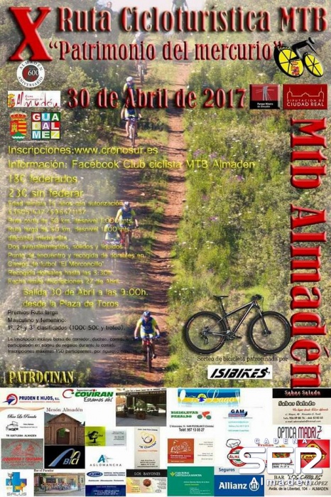 La Ruta MTB "Patrimonio del Mercurio" se celebra este domingo