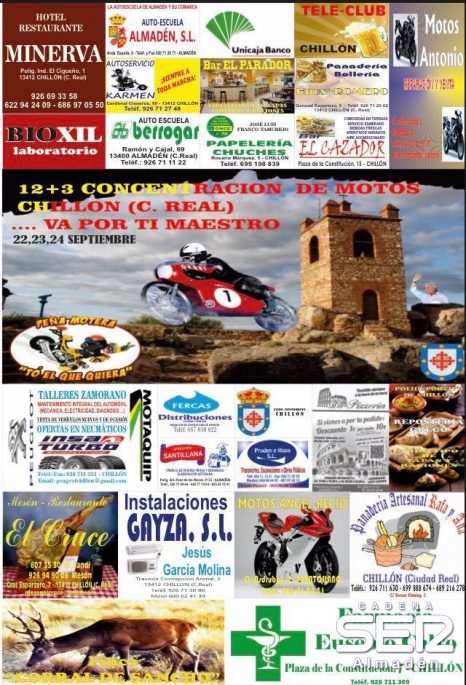 Chillón homenajeará a Ángel Nieto en su 12+3 concentración de motos