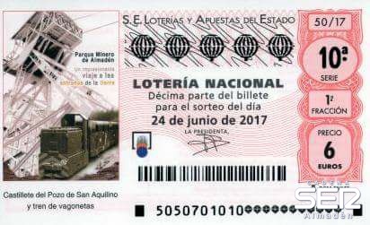El Parque Minero de Almadén en el décimo de lotería nacional del 24 de junio