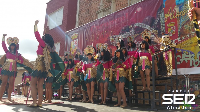Carnaval Almadén 2016. Actuación Comparsa "Las Muñecas, Lo nunca Visto Kate Perry desde Egipto"