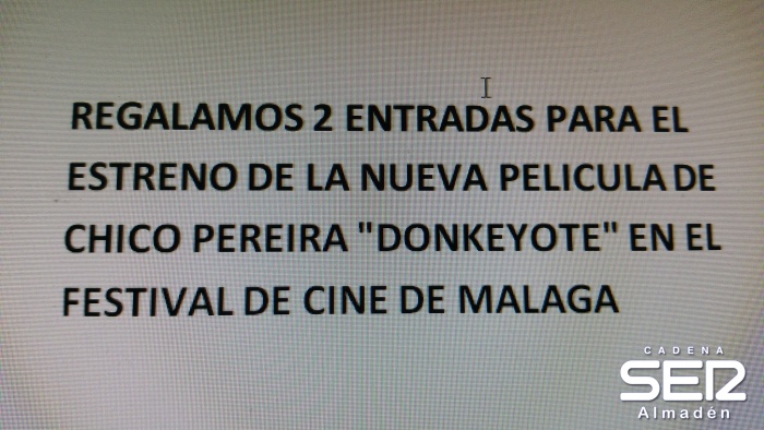 Regalamos 2 entradas para ver la nueva película de Chico Pereira "DONKEYOTE" en el Festival de Cine de Málaga