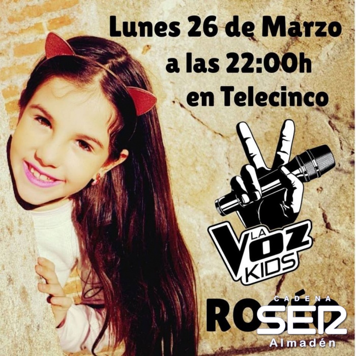 El lunes Rocío Almena en La Voz Kids