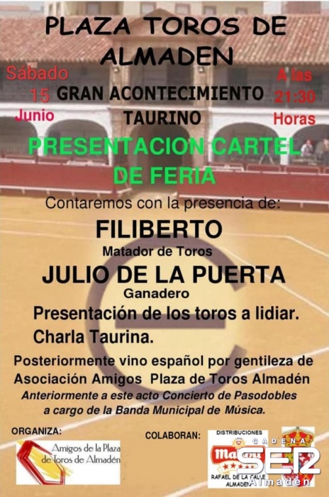 Presentación del cartel taurino de la Feria Almadén 2019