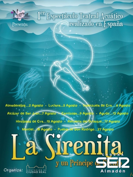 la Diputación lleva a Almadenejos y Agudo un espectáculo teatral acuático y gratuito dentro de “Las noches de agosto 2018”