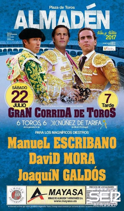 Corrida de toros en Almadén el 22 de julio