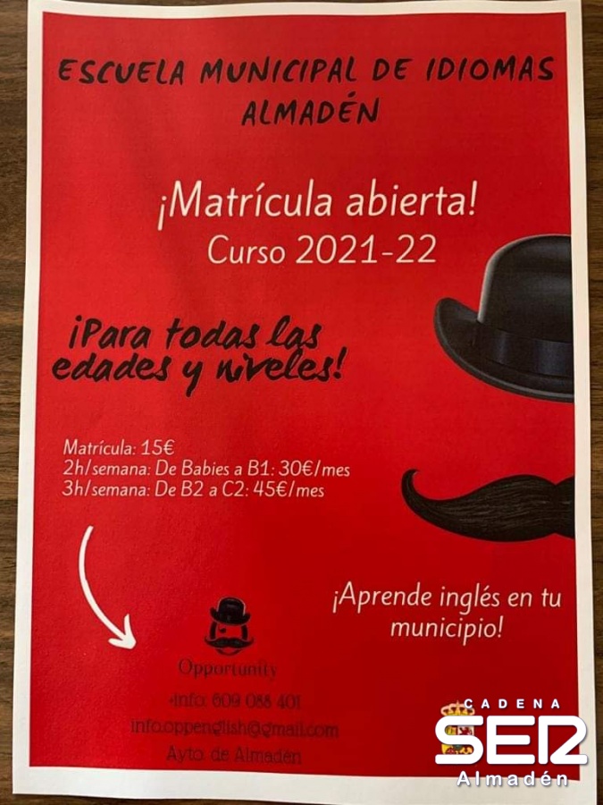 Abierta matrícula en la Escuela Municipal de Idiomas de Almadén