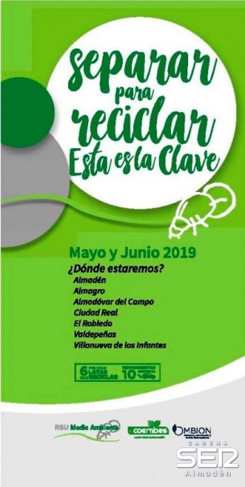 Separar para reciclar, iniciativa que mañana llega a Almadén