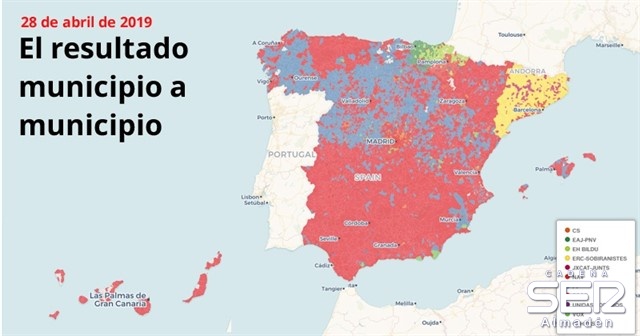 Elecciones Generales Montesur: Los datos pueblo a pueblo