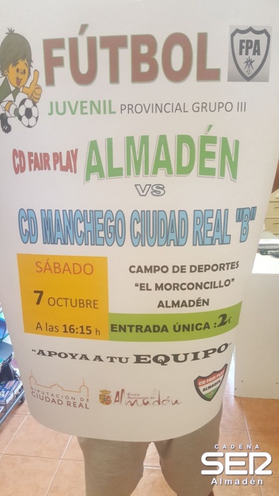 Almadén tendrá Fútbol 11 con el CD Fair Play Juvenil