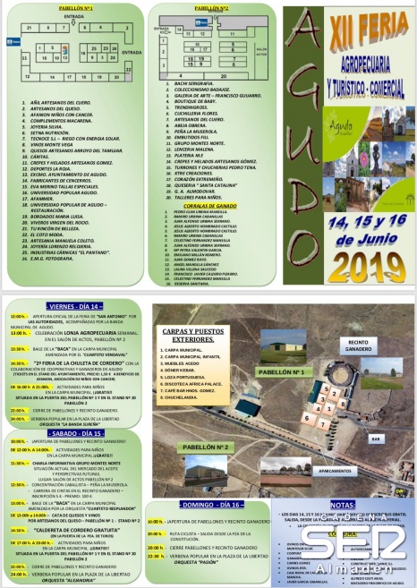 Agudo celebra del 14 al 16 de junio su XII Feria Agropecuria y turístico-comercial