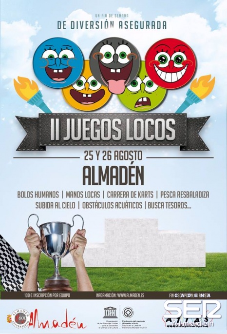 Más de doscientas  personas participarán en la II edición de los Juegos Locos de Almadén