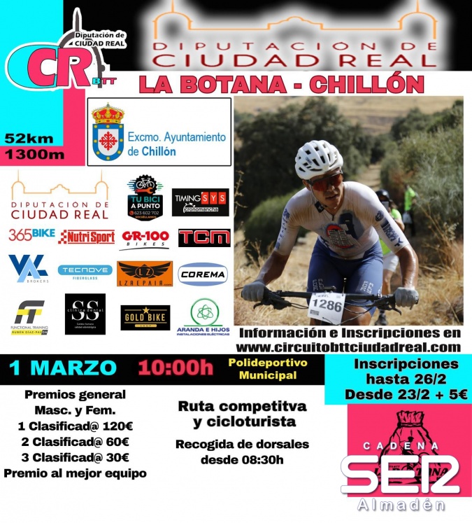 Este domingo se celebra la VIII edición de la BTT La Botana de Chillón