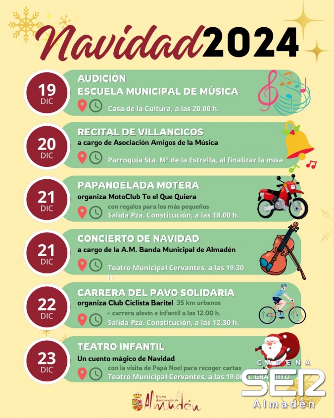 La concejal de festejos nos cuenta la Programación Navidad 2024 preparada en Almadén