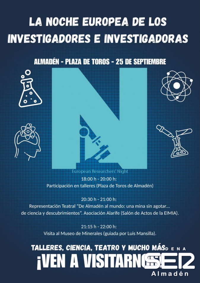 Este viernes llega a Almadén 'La Noche Europea de los Investigadores'