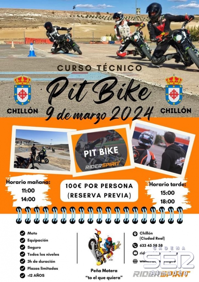 Chillón acoge un curso técnico de Pit Bike este sábado