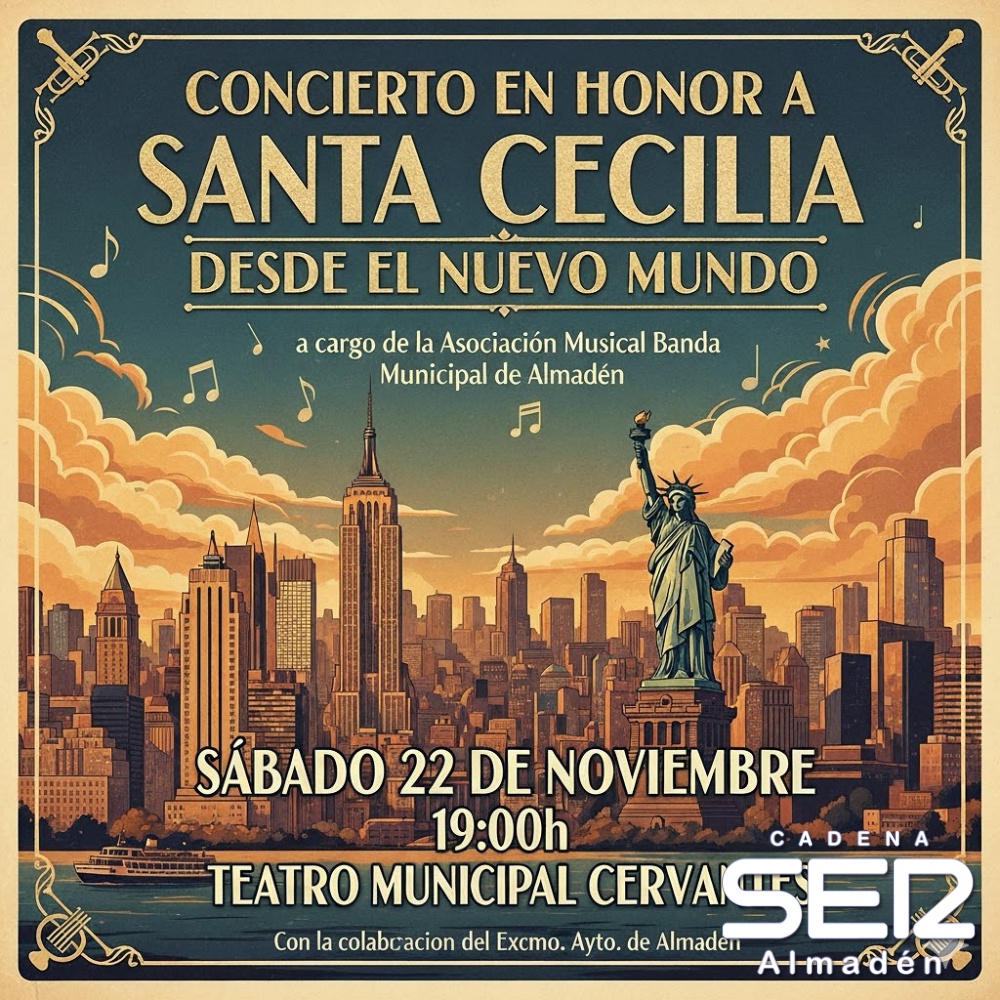 Actos en Almadén para celebrar Santa Cecilia, patrona de la música