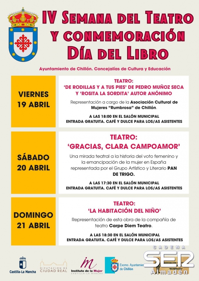 Chillón celebra conjuntamente su IV Semana del Teatro y la conmemoración del Día del Libro