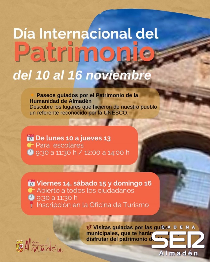 Abiertas a todos las visitas guiadas al Patrimonio de Almadén del viernes al domingo